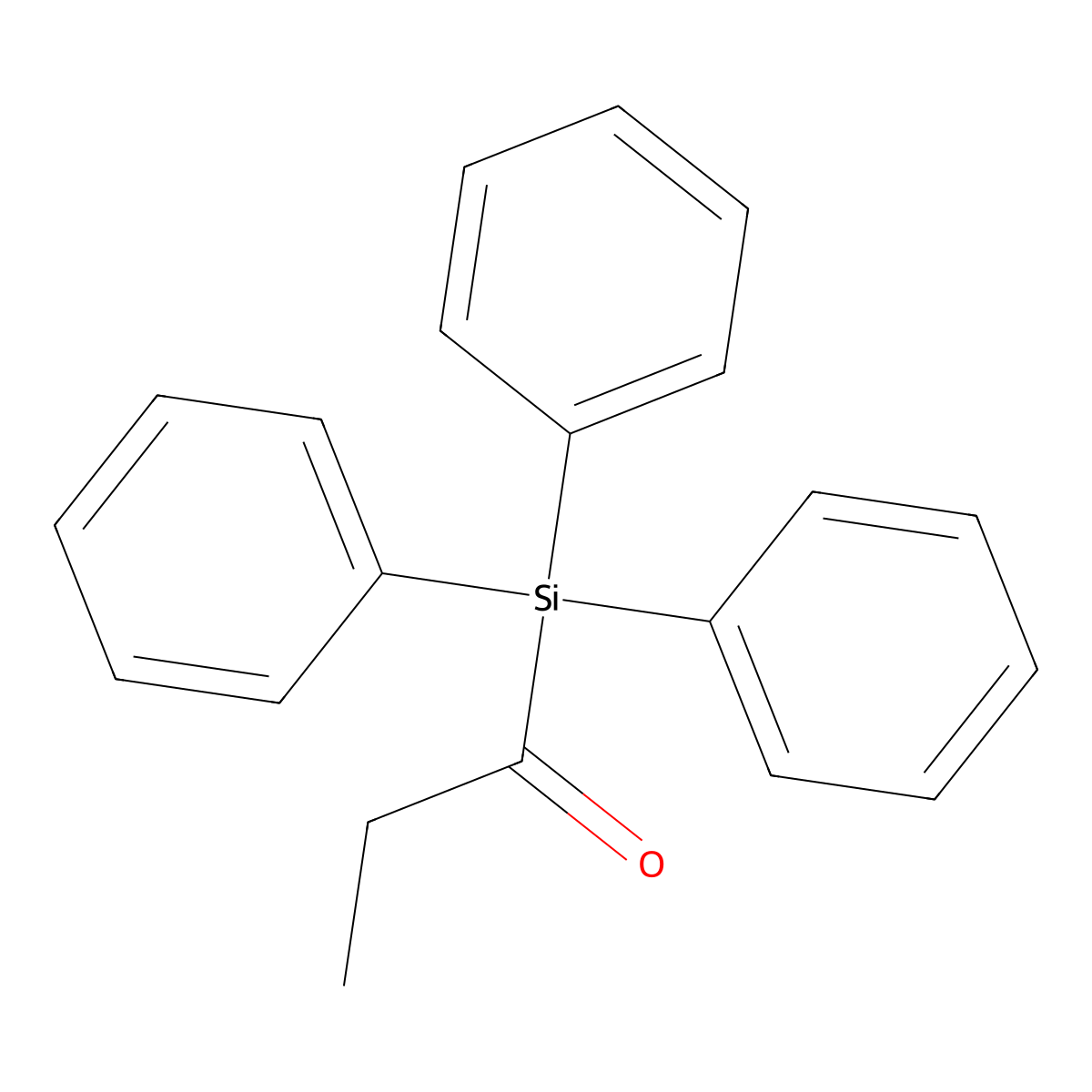 Silane, (1-oxopropyl)triphenyl- molecular structure, CAS 2294-99-7