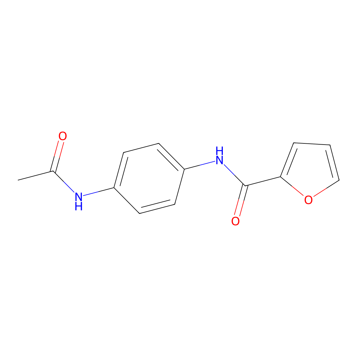 N-(4-acetamidophenyl)furan-2-carboxamide molecular structure, CAS 22941-33-9