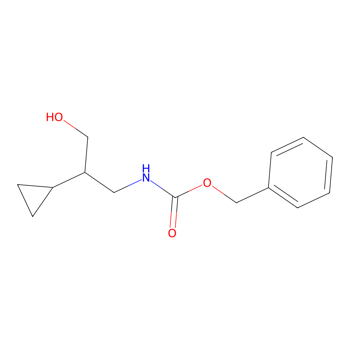 benzyl N-(2-cyclopropyl-3-hydroxypropyl)carbamate molecular structure, CAS 2294123-32-1