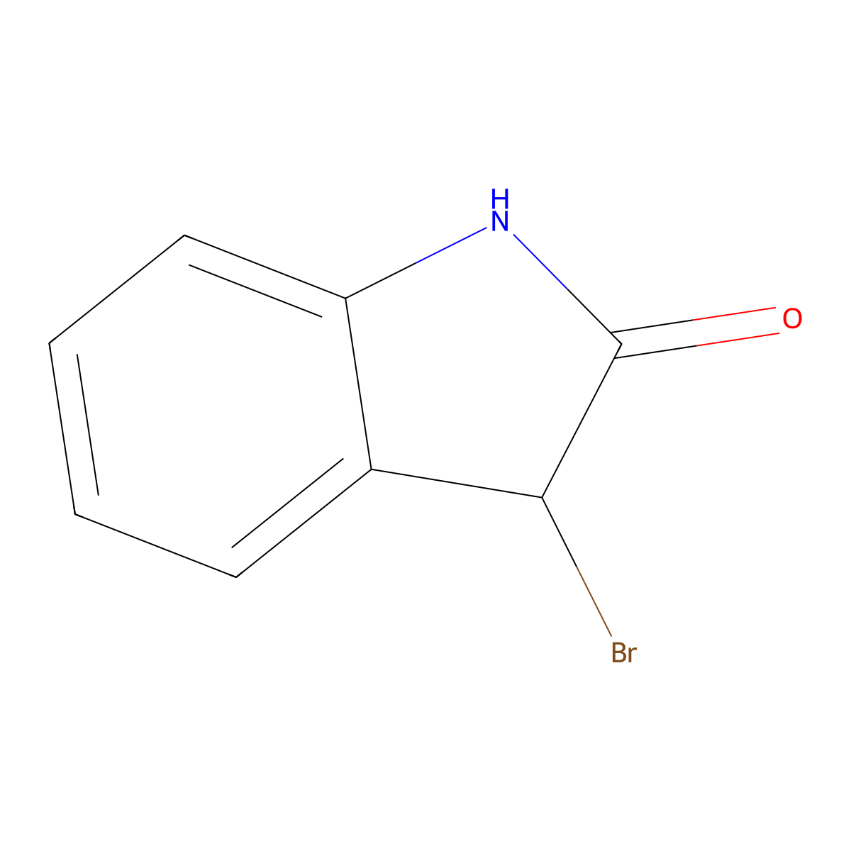 2H-Indol-2-one, 3-bromo-1,3-dihydro- molecular structure, CAS 22942-87-6