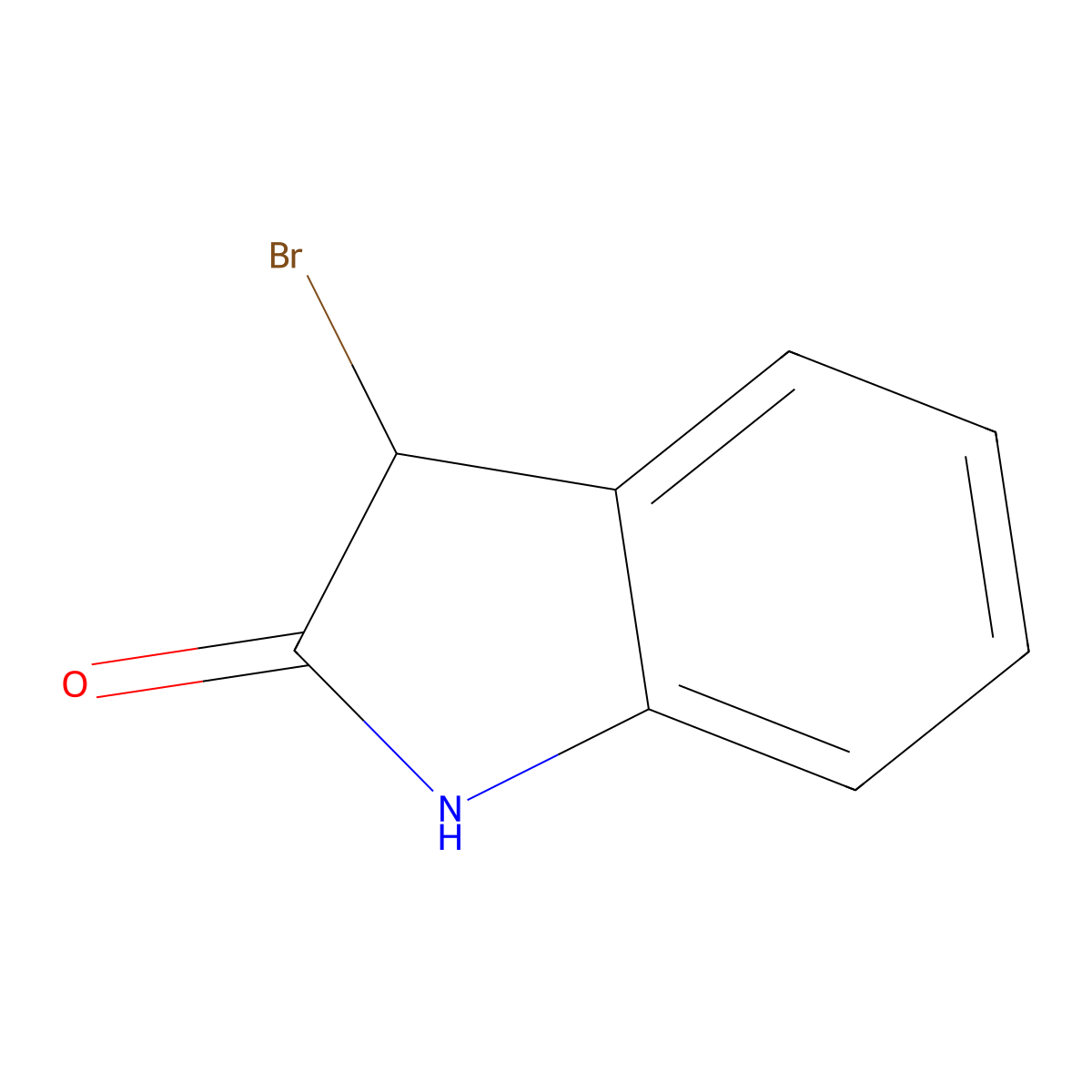 2H-Indol-2-one, 3-bromo-1,3-dihydro- molecular structure, CAS 22942-87-6