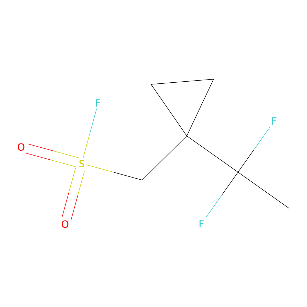 [1-(1,1-Difluoroethyl)cyclopropyl]methanesulfonyl fluoride molecular structure, CAS 2294233-34-2