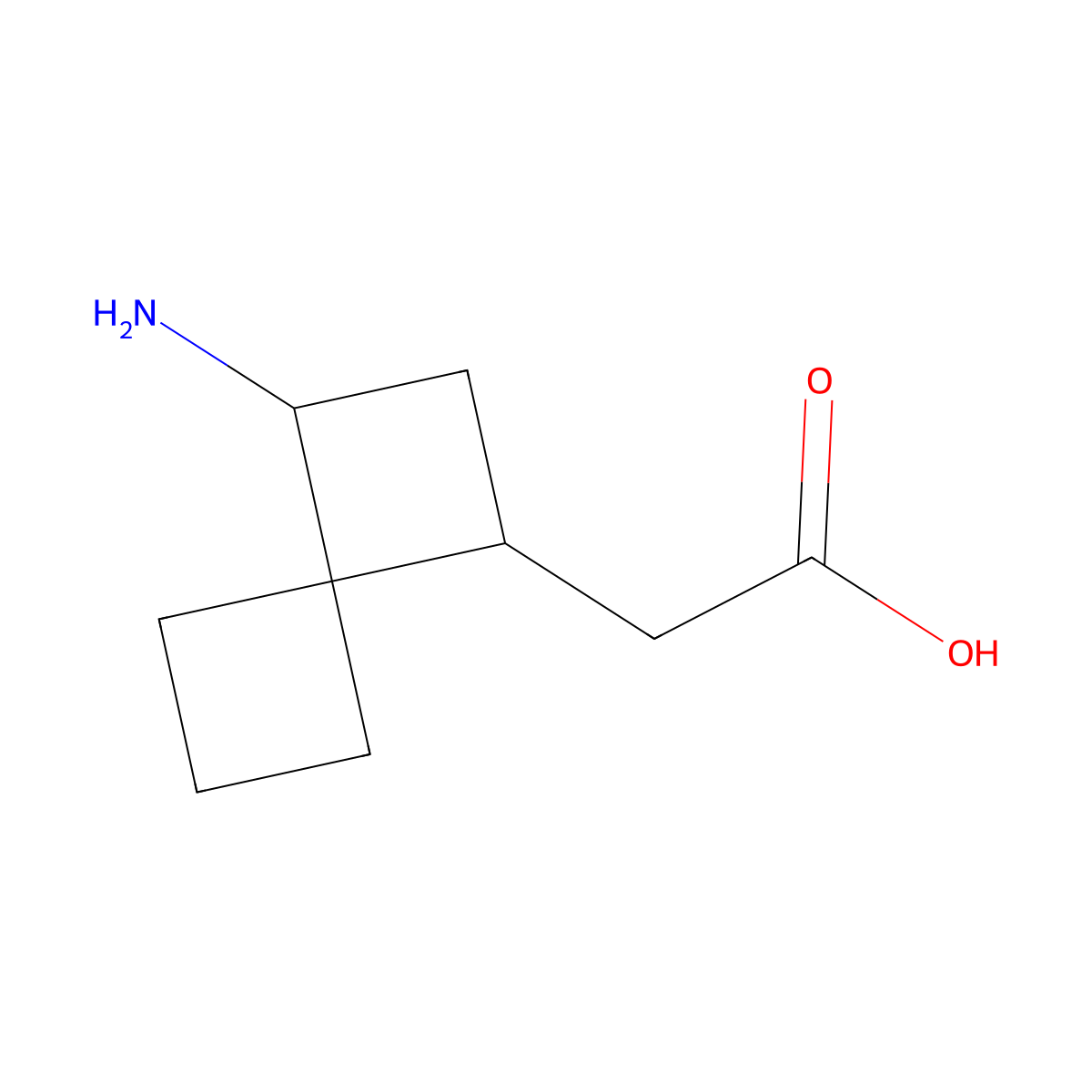 2-{3-Aminospiro[3.3]heptan-1-yl}acetic acid molecular structure, CAS 2294300-34-6