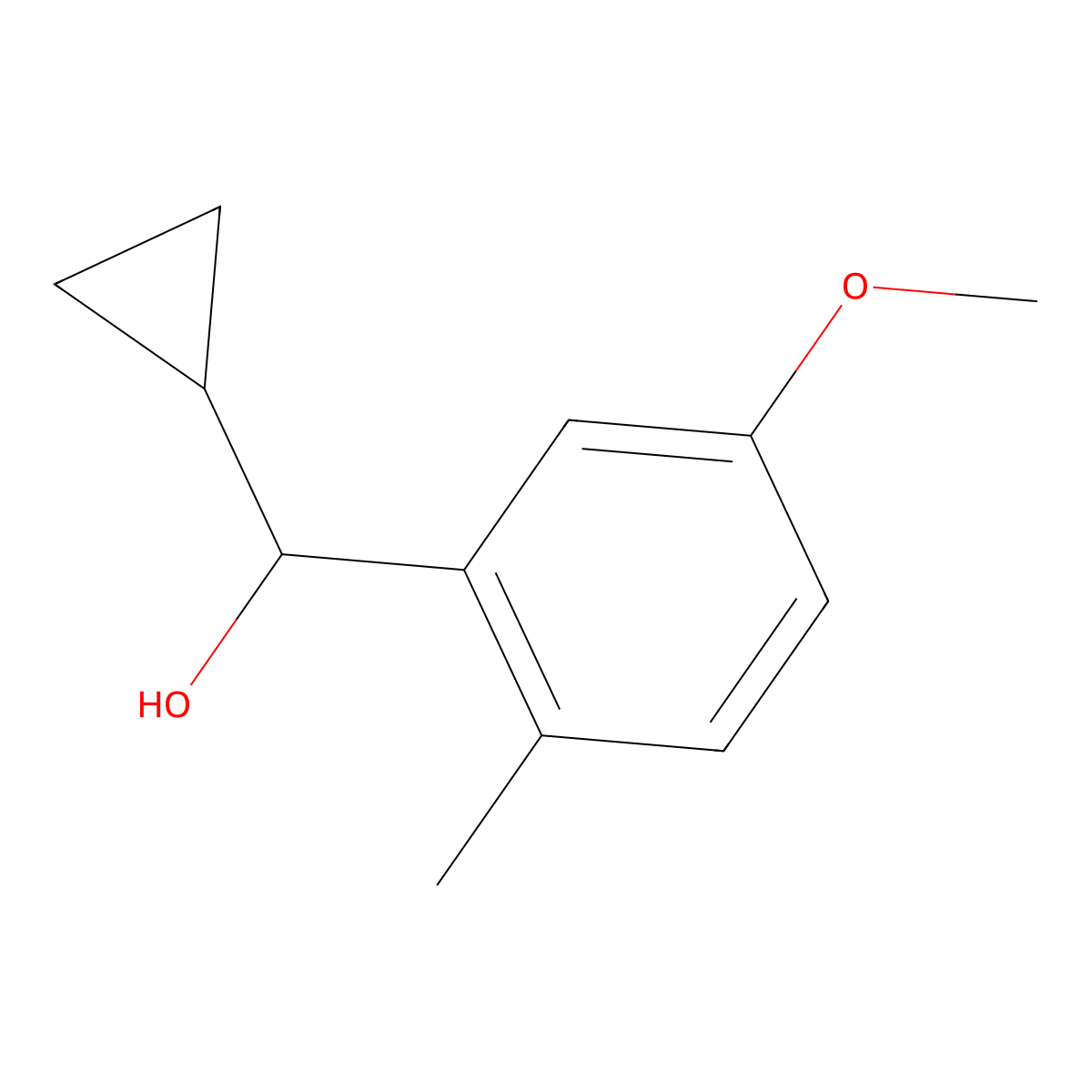 alpha-Cyclopropyl-5-methoxy-2-methylbenZenemethanol molecular structure, CAS 2294363-29-2
