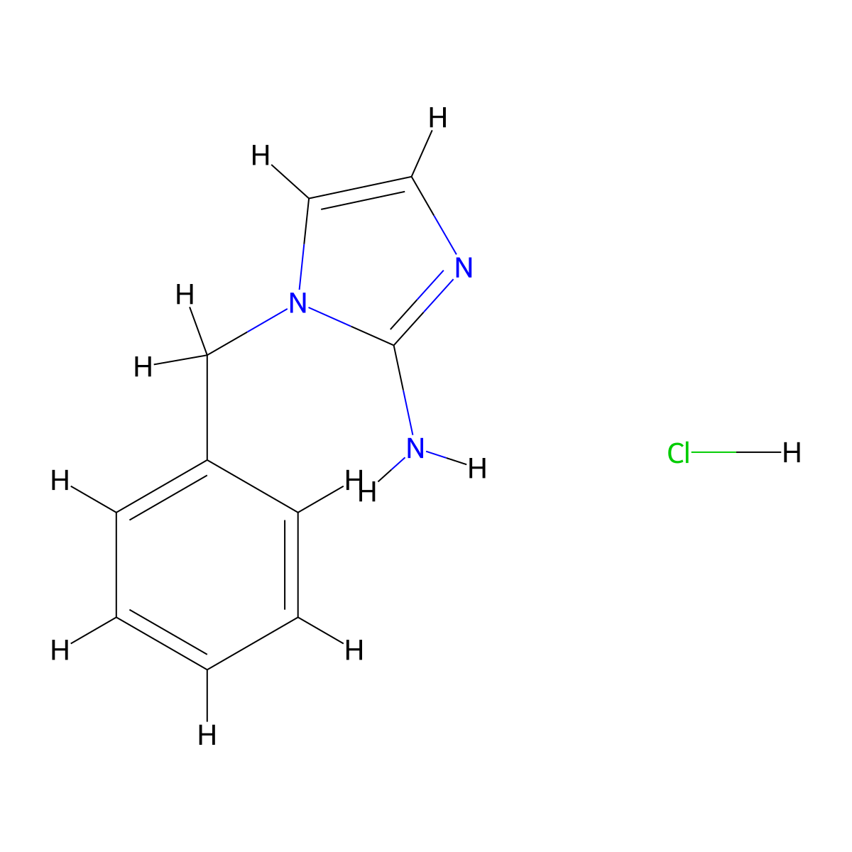 1-benzyl-1H-imidazol-2-amine hydrochloride molecular structure, CAS 22944-66-7