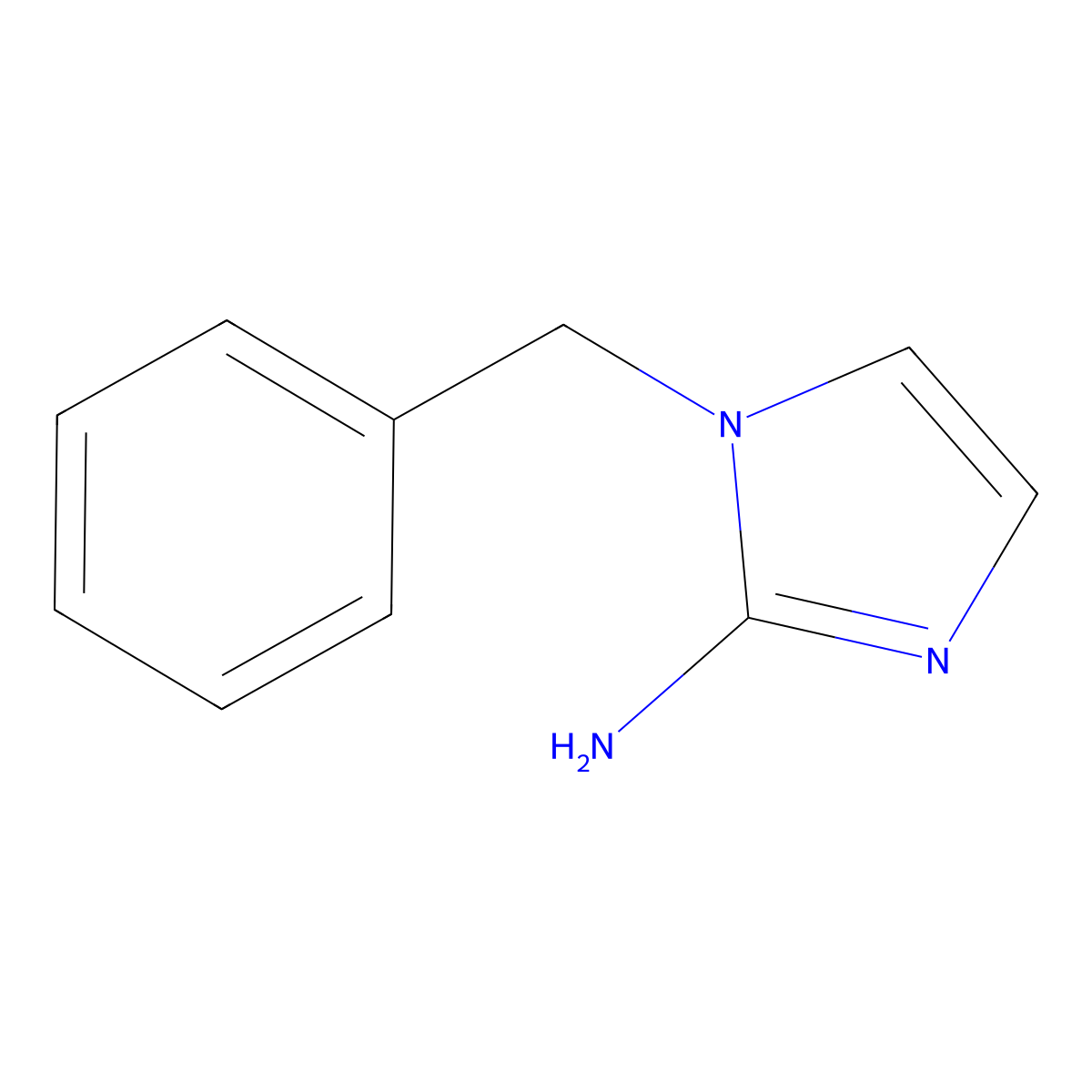 1-Benzyl-1H-imidazol-2-ylamine molecular structure, CAS 22944-67-8