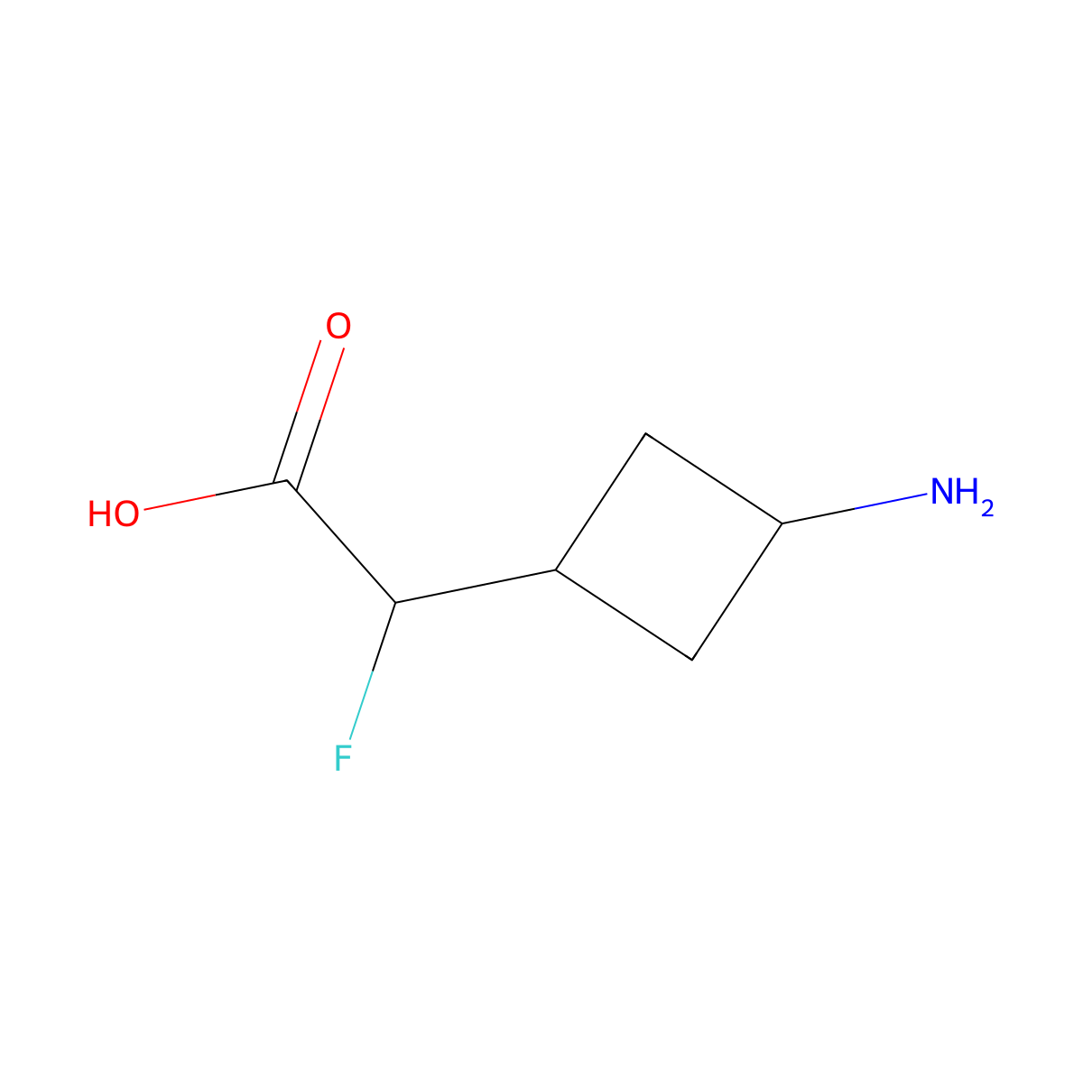 2-(3-Aminocyclobutyl)-2-fluoroacetic acid molecular structure, CAS 2294422-95-8