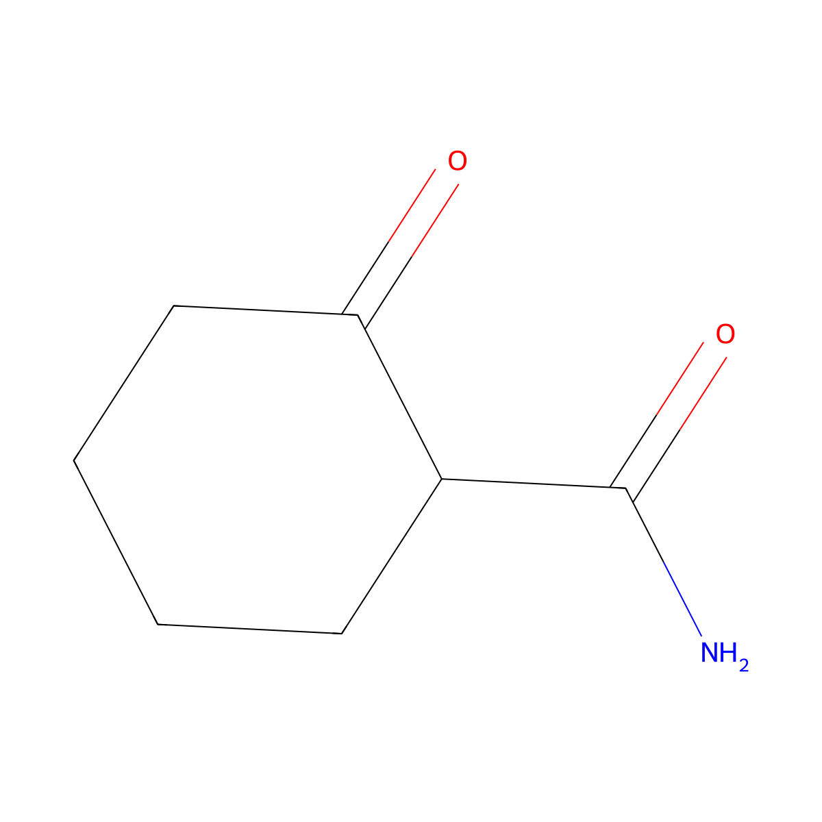 2-Oxocyclohexanecarboxamide molecular structure, CAS 22945-27-3