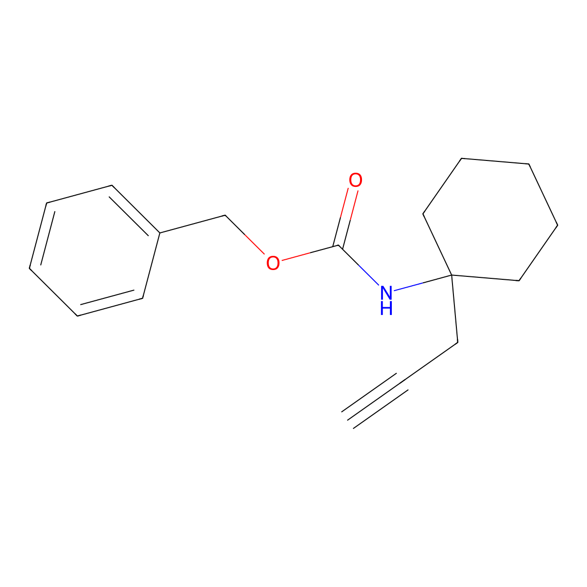 benzyl N-[1-(prop-2-yn-1-yl)cyclohexyl]carbamate molecular structure, CAS 2294555-47-6