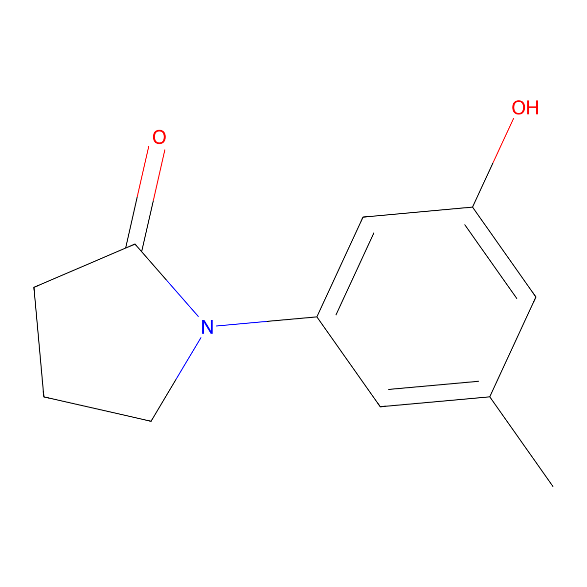 1-(3-Hydroxy-5-methylphenyl)pyrrolidin-2-one molecular structure, CAS 2294619-85-3