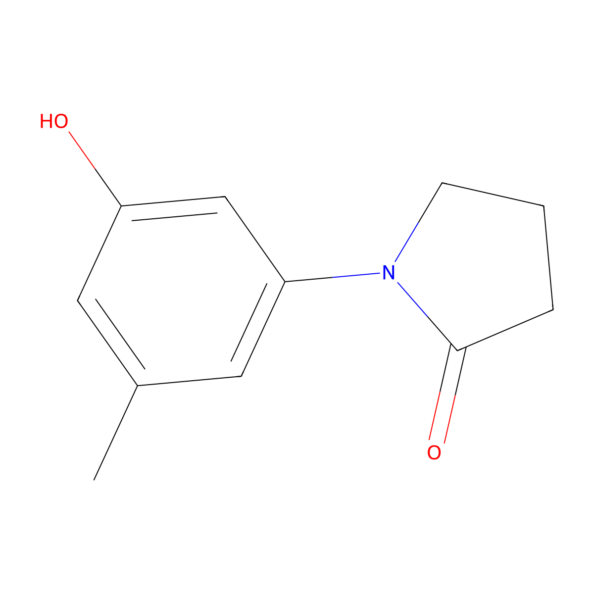 1-(3-Hydroxy-5-methylphenyl)pyrrolidin-2-one molecular structure, CAS 2294619-85-3