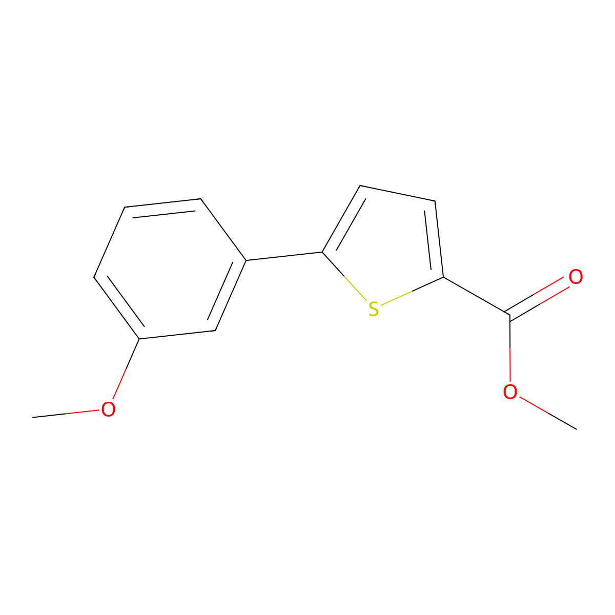 Methyl 5-(3-methoxyphenyl)thiophene-2-carboxylate molecular structure, CAS 229467-29-2