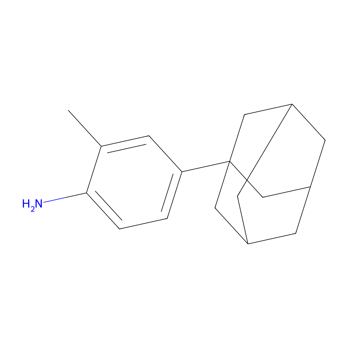 4-Adamantan-1-yl-2-methyl-phenylamine molecular structure, CAS 22947-40-6