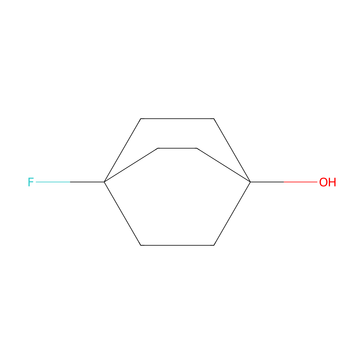 4-Fluorobicyclo[2.2.2]octan-1-ol molecular structure, CAS 22947-61-1