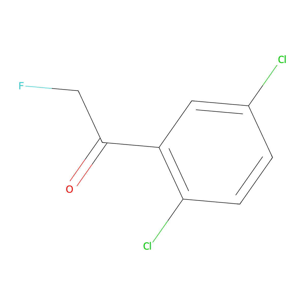 1-(2,5-Dichlorophenyl)-2-fluoroethanone molecular structure, CAS 2294736-33-5