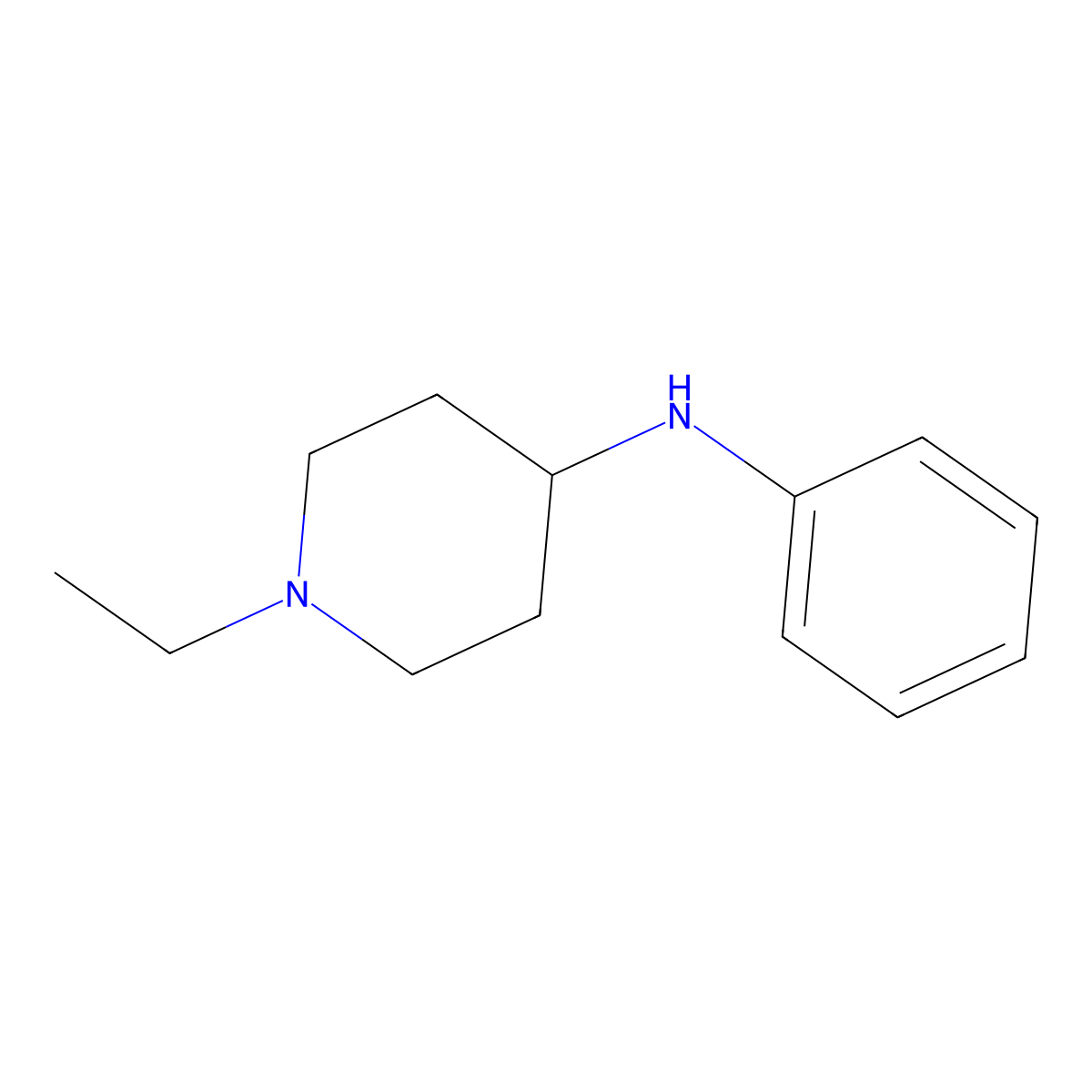 1-ethyl-N-phenylpiperidin-4-amine molecular structure, CAS 229479-52-1