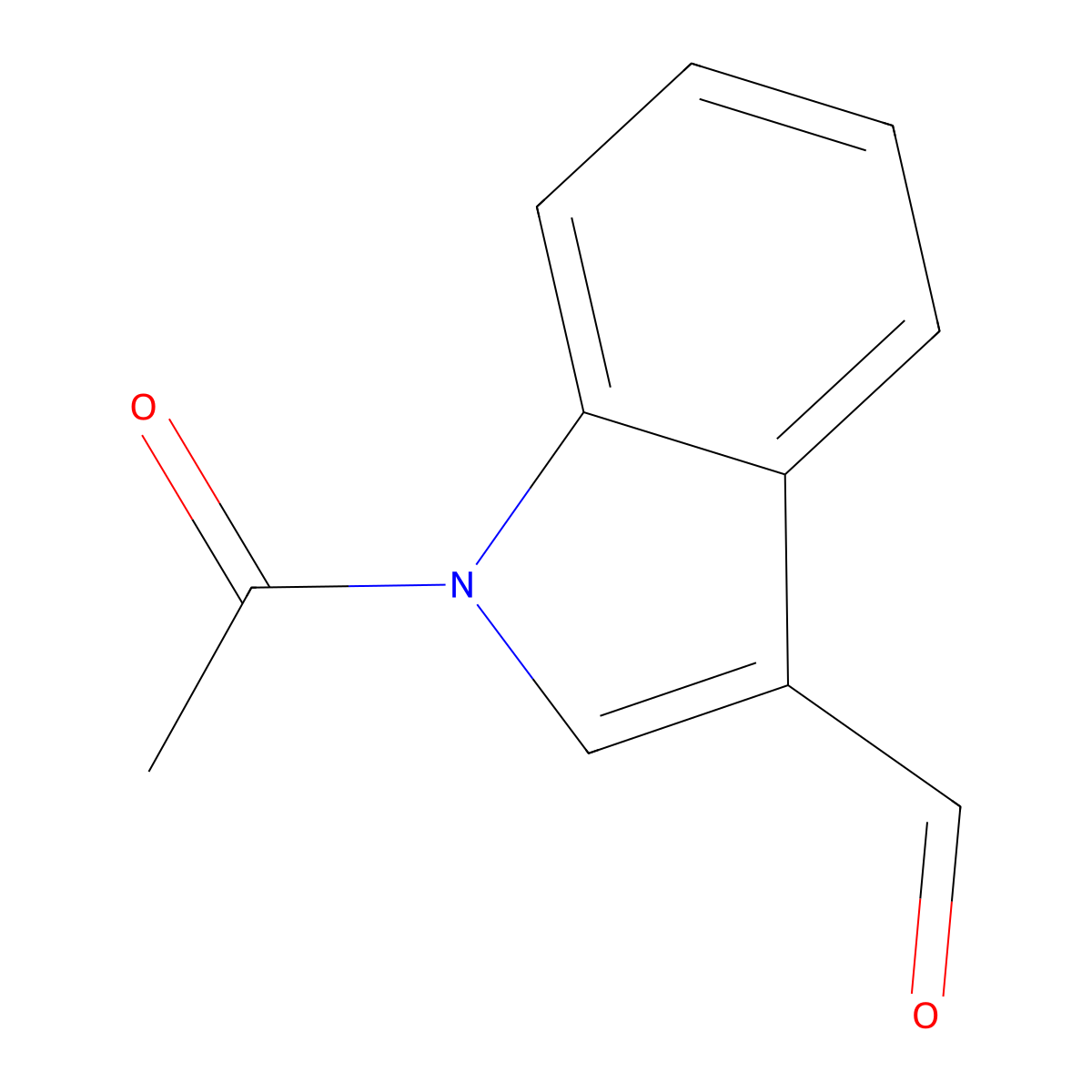 1-acetyl-1H-indole-3-carbaldehyde molecular structure, CAS 22948-94-3
