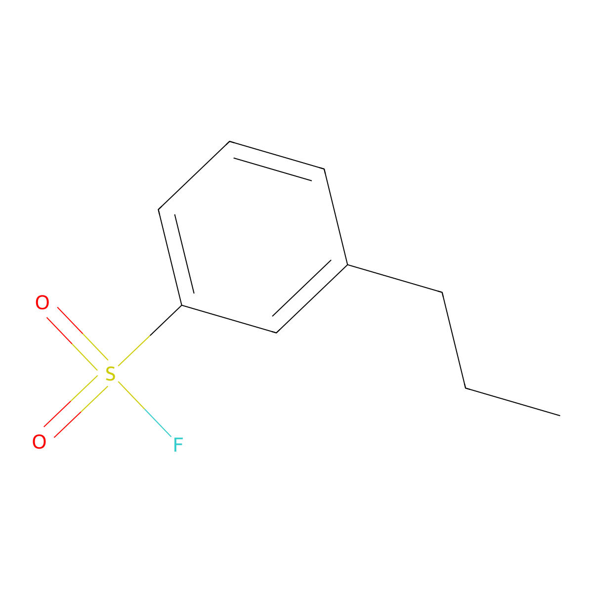 3-Propylbenzene-1-sulfonyl fluoride molecular structure, CAS 2294827-56-6