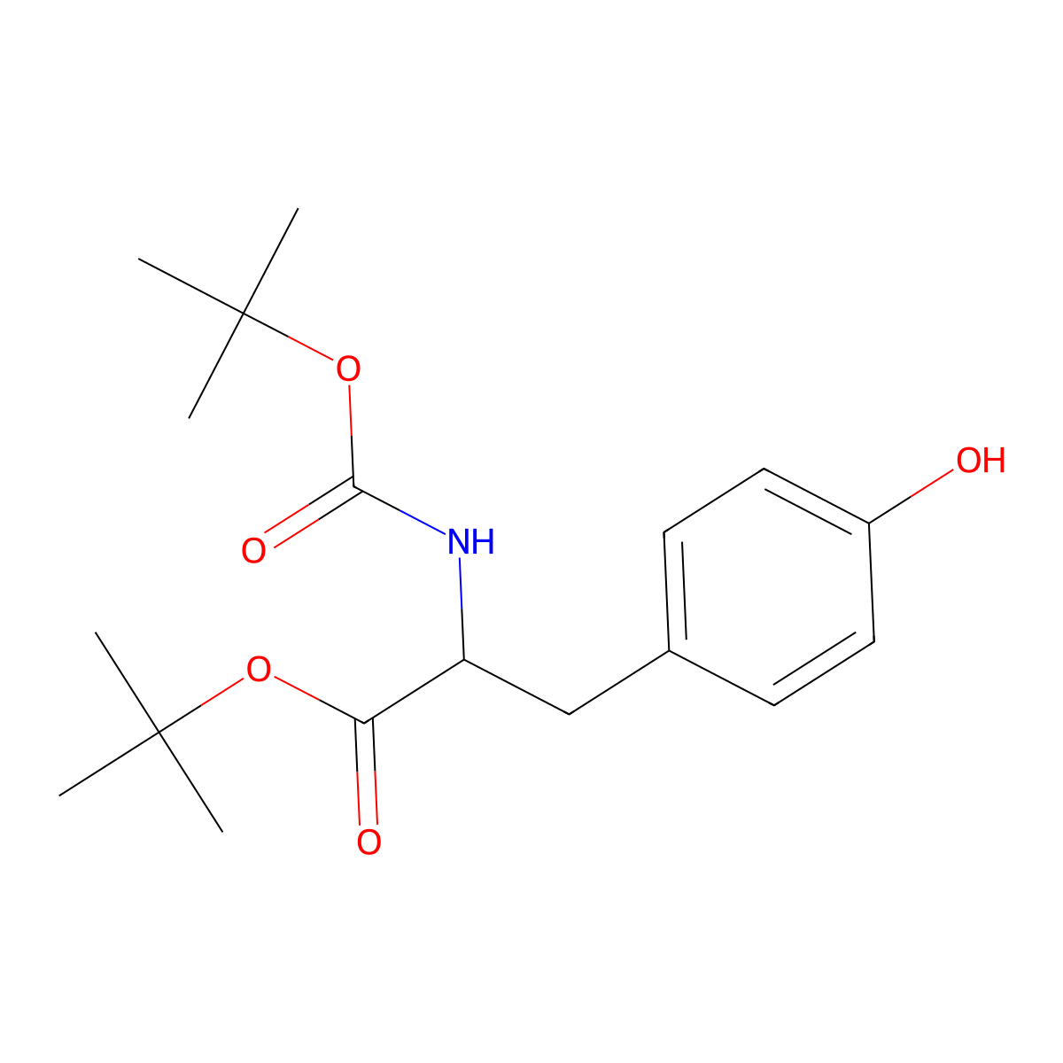 Tert-butyl 2-{[(tert-butoxy)carbonyl]amino}-3-(4-hydroxyphenyl)propanoate molecular structure, CAS 2294924-49-3