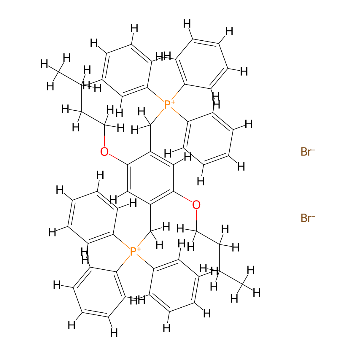 [(2,5-Dibutoxy-1,4-phenylene)bis(methylene)]bis[triphenylphosphonium bromide] molecular structure, CAS 229494-69-3