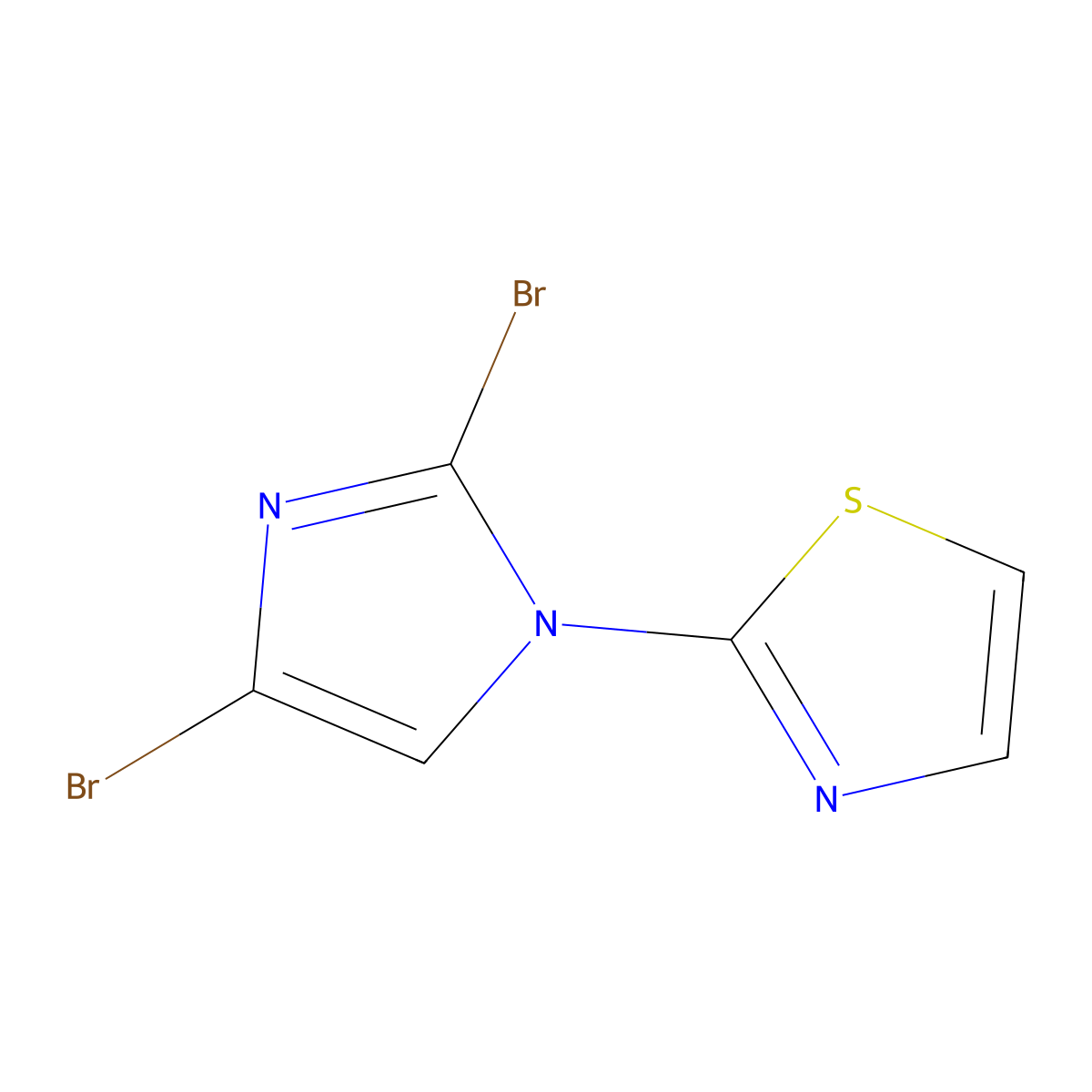 2-(2,4-dibromo-1H-imidazol-1-yl)thiazole molecular structure, CAS 2294943-75-0