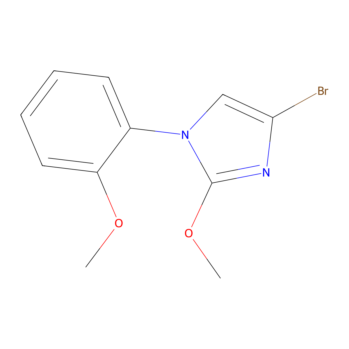 4-bromo-2-methoxy-1-(2-methoxyphenyl)-1H-imidazole molecular structure, CAS 2294943-76-1