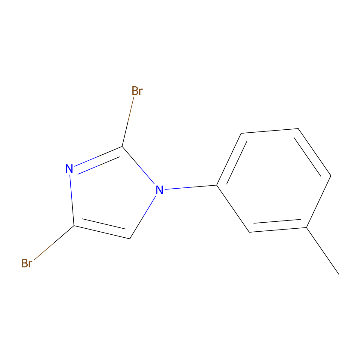 2,4-dibromo-1-(m-tolyl)-1H-imidazole molecular structure, CAS 2294943-84-1