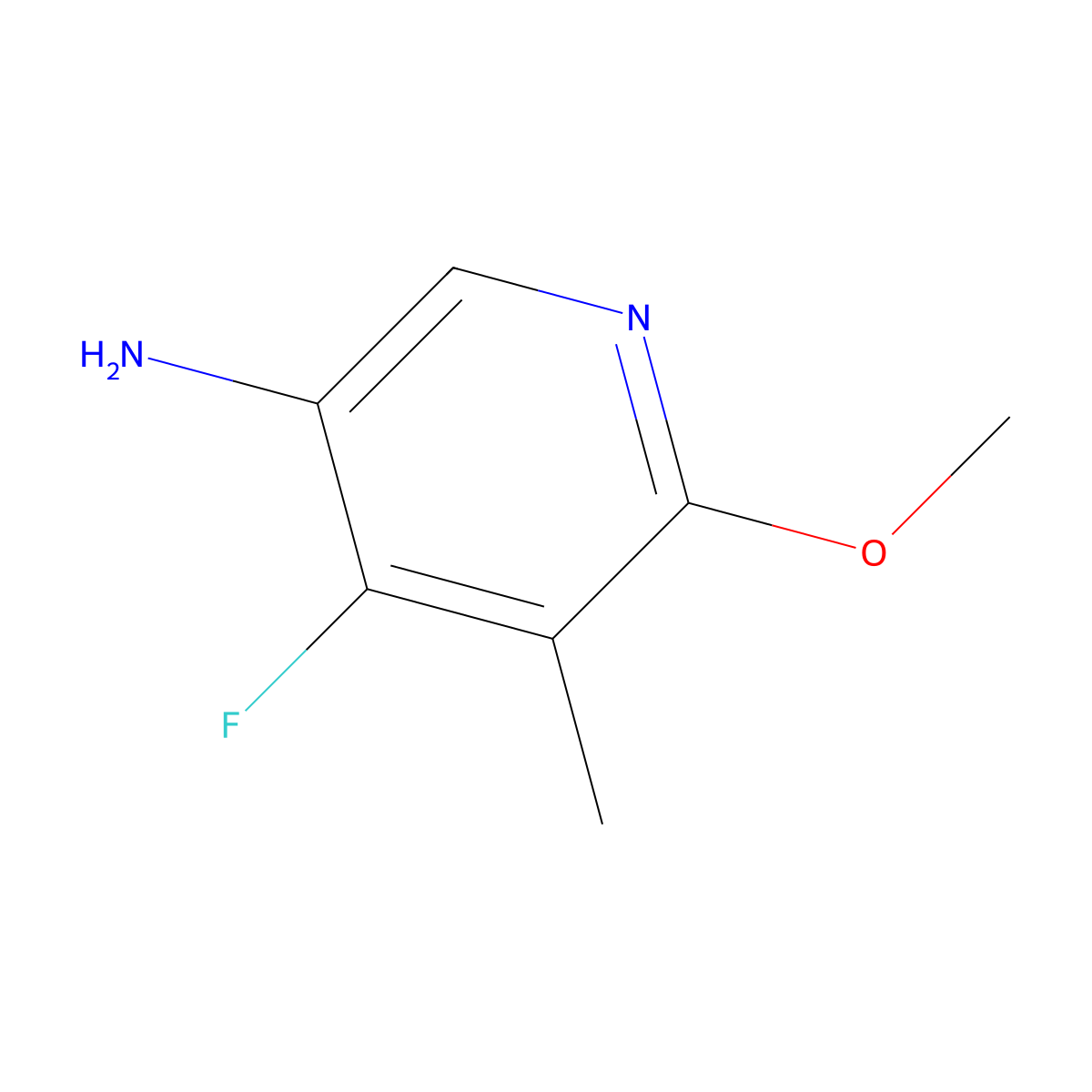 4-Fluoro-6-methoxy-5-methylpyridin-3-amine molecular structure, CAS 2294943-88-5