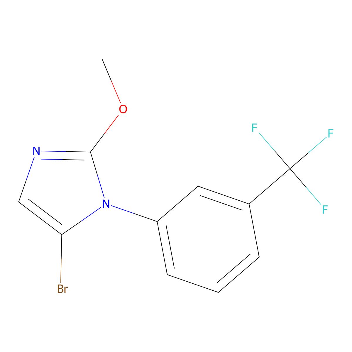5-bromo-2-methoxy-1-(3-(trifluoromethyl)phenyl)-1H-imidazole molecular structure, CAS 2294943-98-7
