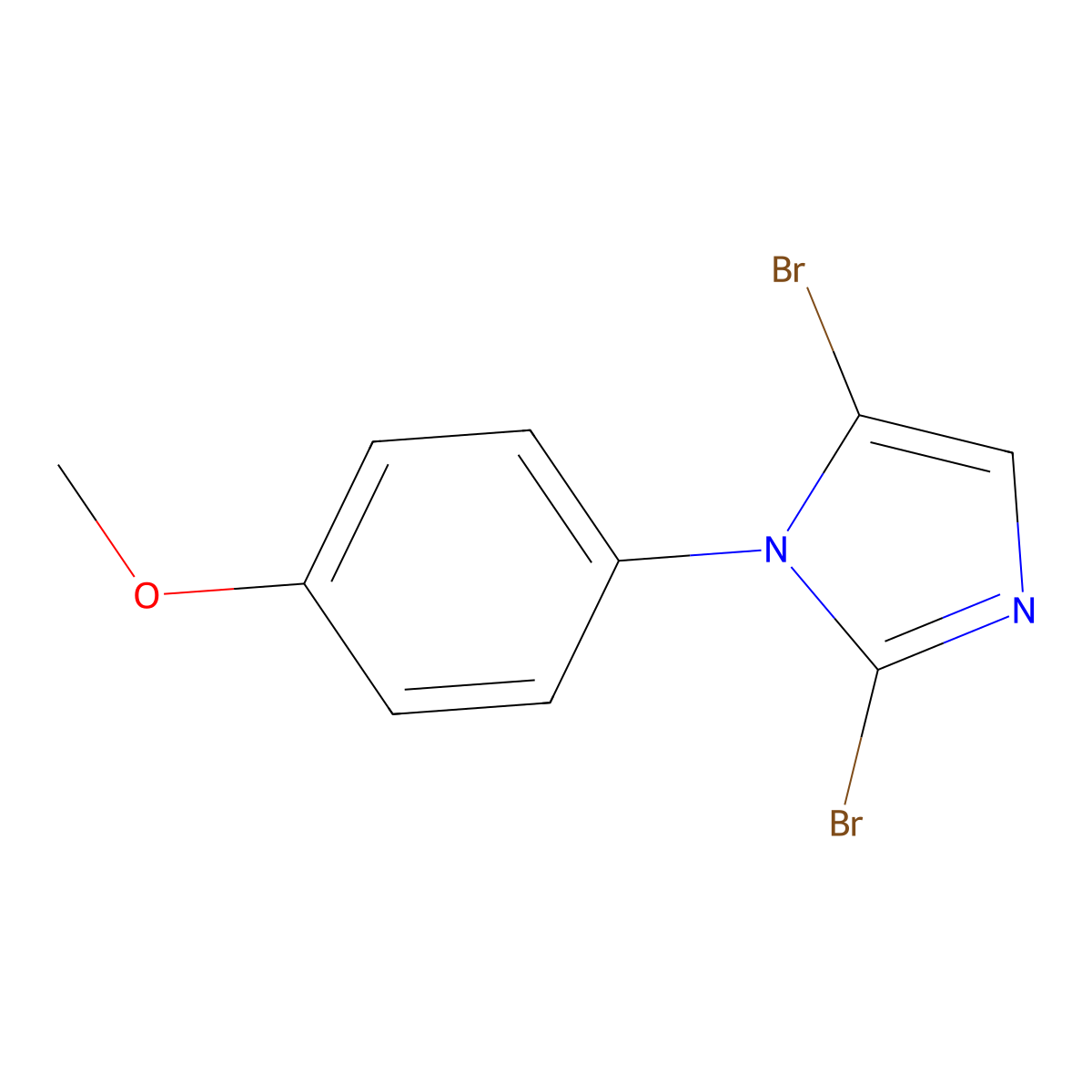 2,5-dibromo-1-(4-methoxyphenyl)-1H-imidazole molecular structure, CAS 2294944-05-9