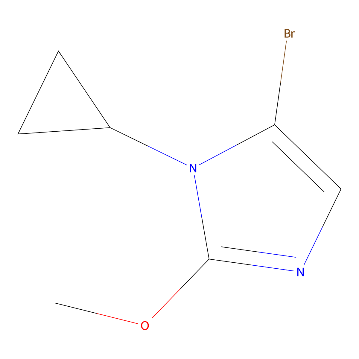 5-bromo-1-cyclopropyl-2-methoxy-1H-imidazole molecular structure, CAS 2294944-06-0