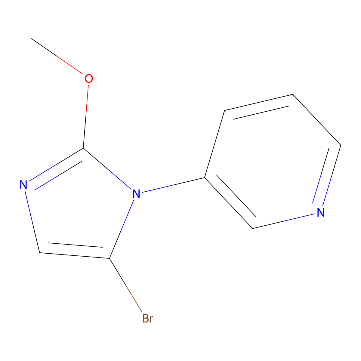 3-(5-bromo-2-methoxy-1H-imidazol-1-yl)pyridine molecular structure, CAS 2294944-07-1