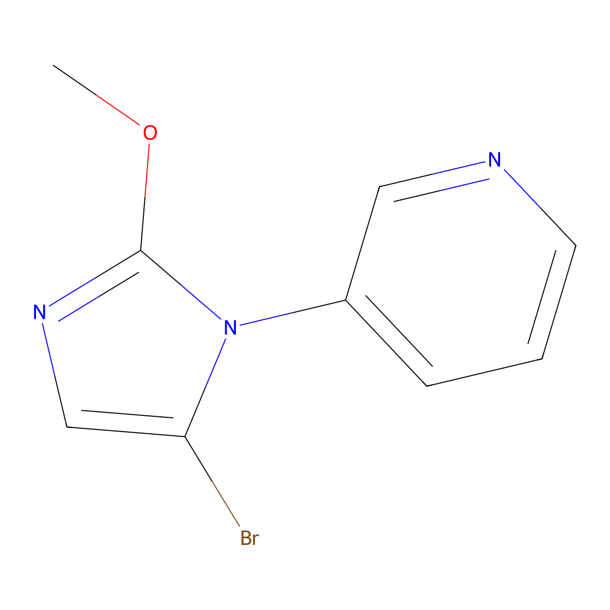 3-(5-bromo-2-methoxy-1H-imidazol-1-yl)pyridine molecular structure, CAS 2294944-07-1