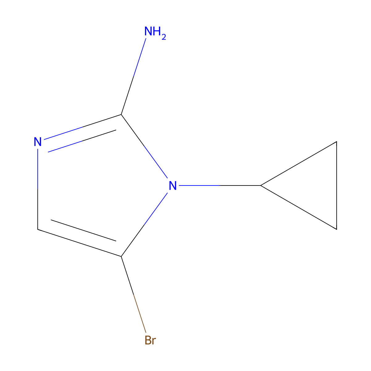 5-bromo-1-cyclopropyl-1H-imidazol-2-amine molecular structure, CAS 2294944-29-7