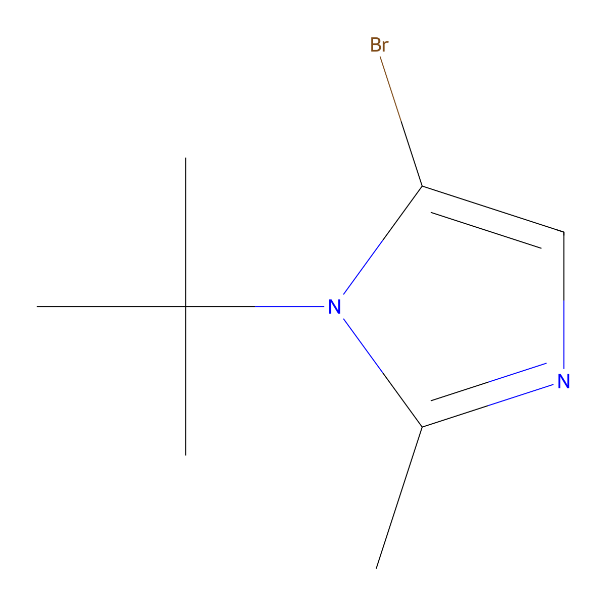 5-bromo-1-(tert-butyl)-2-methyl-1H-imidazole molecular structure, CAS 2294944-30-0