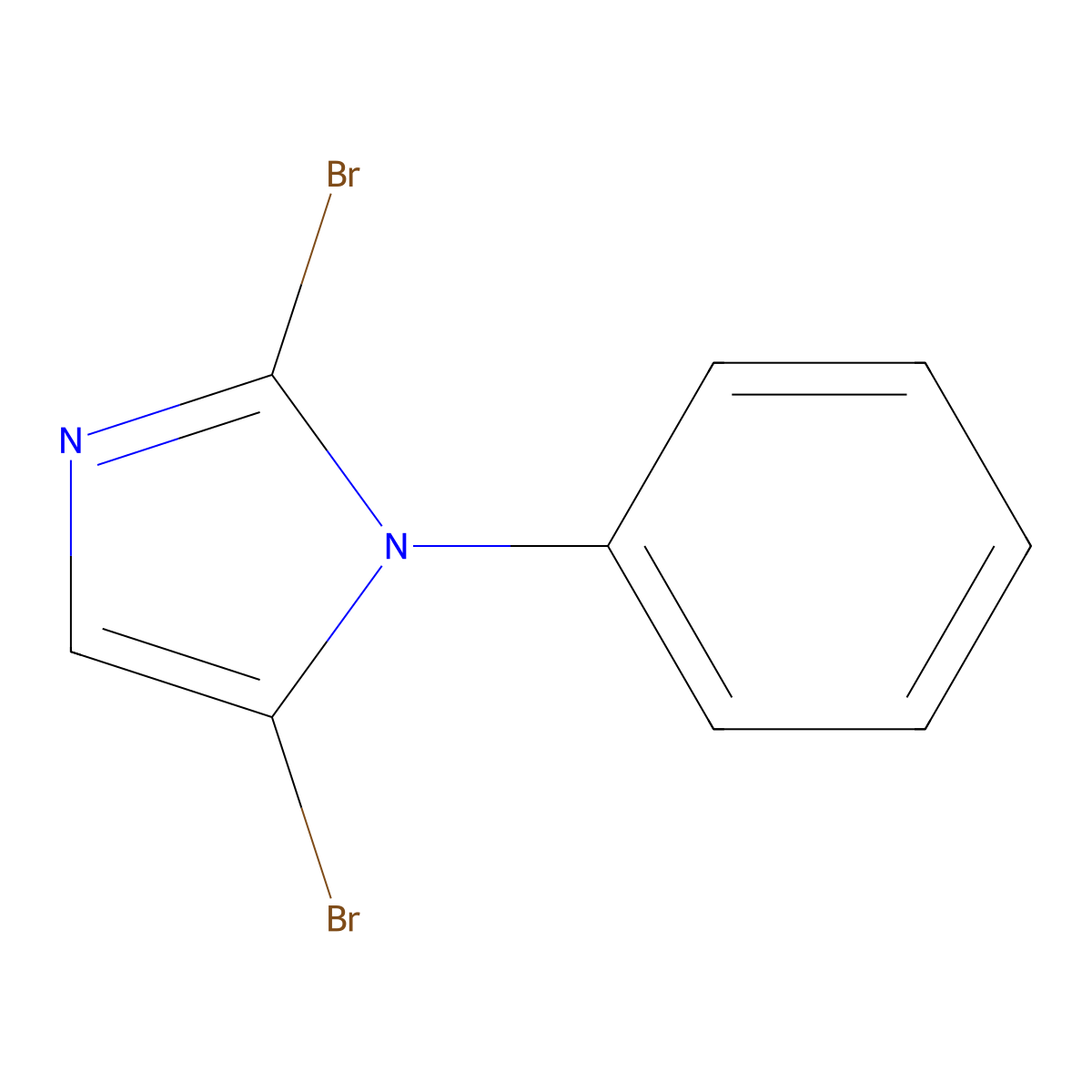 2,5-dibromo-1-phenyl-1H-imidazole molecular structure, CAS 2294944-35-5