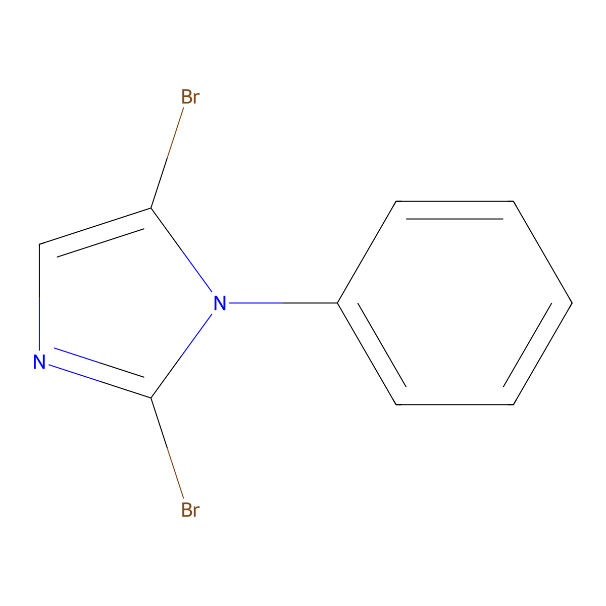 2,5-dibromo-1-phenyl-1H-imidazole molecular structure, CAS 2294944-35-5