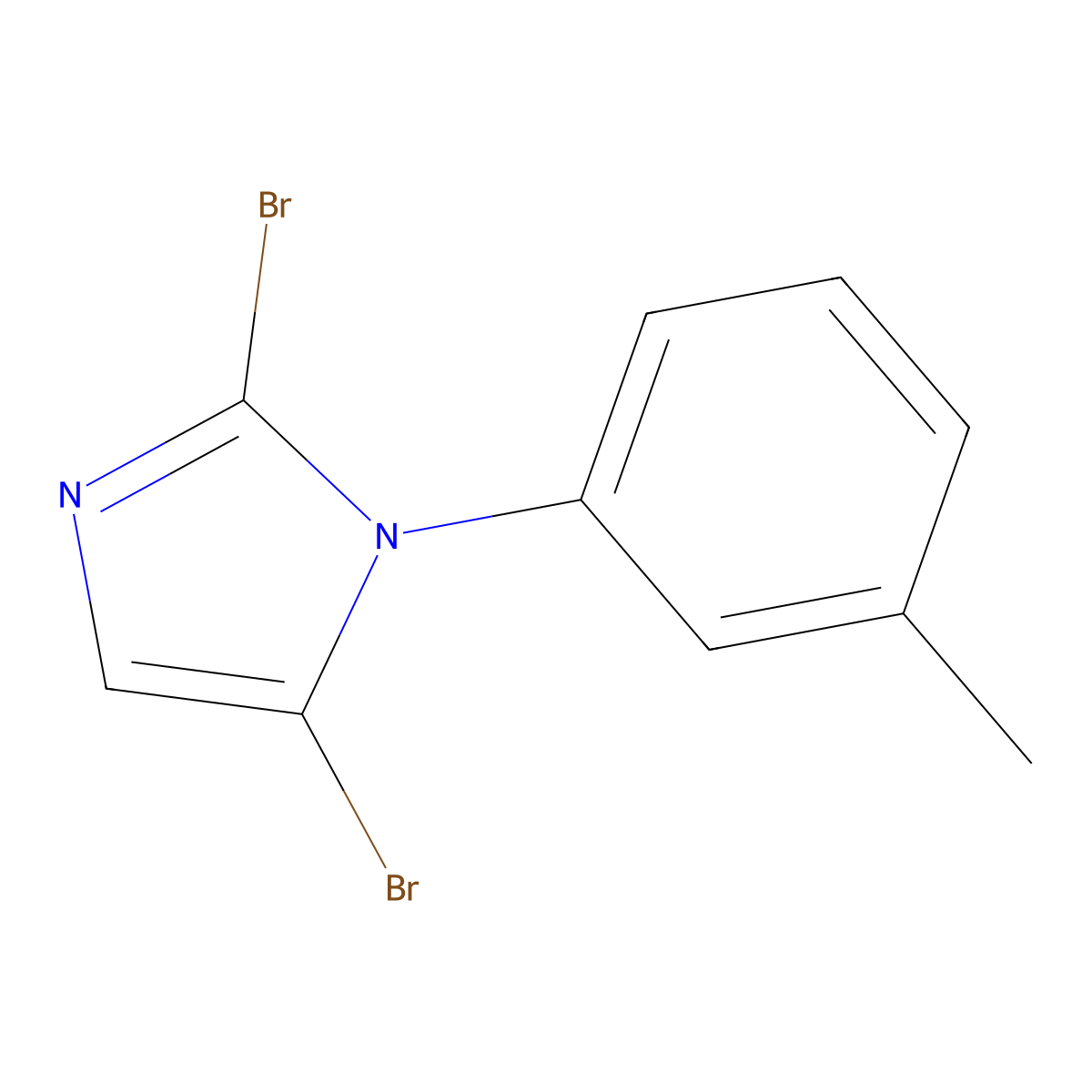 2,5-dibromo-1-(m-tolyl)-1H-imidazole molecular structure, CAS 2294944-37-7