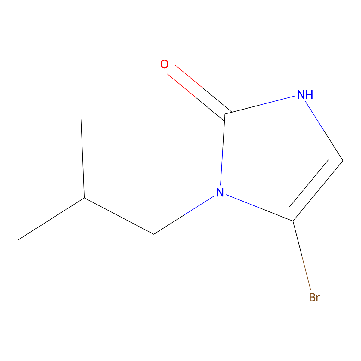 5-bromo-1-isobutyl-1,3-dihydro-2H-imidazol-2-one molecular structure, CAS 2294944-46-8