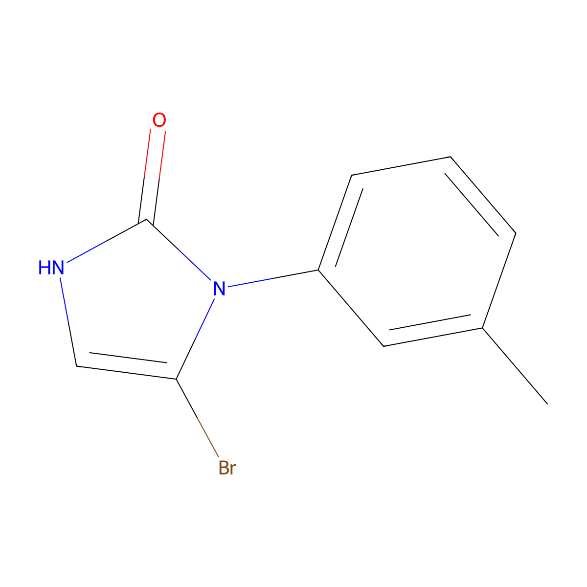 5-bromo-1-(m-tolyl)-1,3-dihydro-2H-imidazol-2-one molecular structure, CAS 2294944-47-9