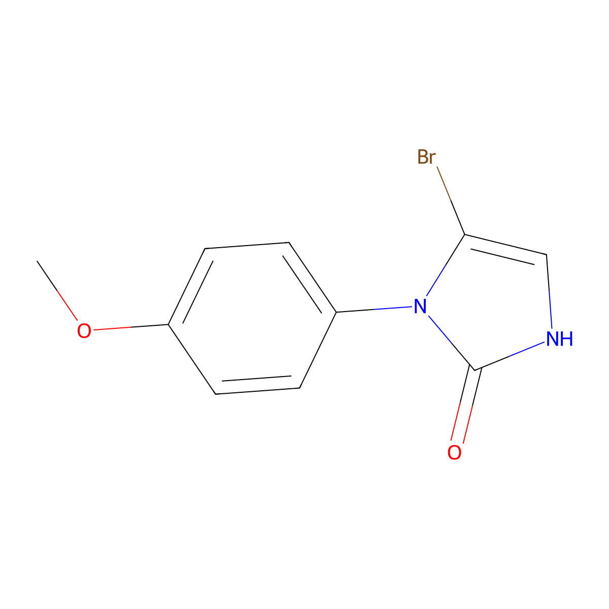 5-bromo-1-(4-methoxyphenyl)-1,3-dihydro-2H-imidazol-2-one molecular structure, CAS 2294944-57-1