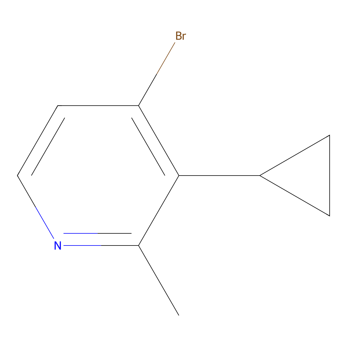 4-Bromo-3-cyclopropyl-2-methylpyridine molecular structure, CAS 2294944-89-9