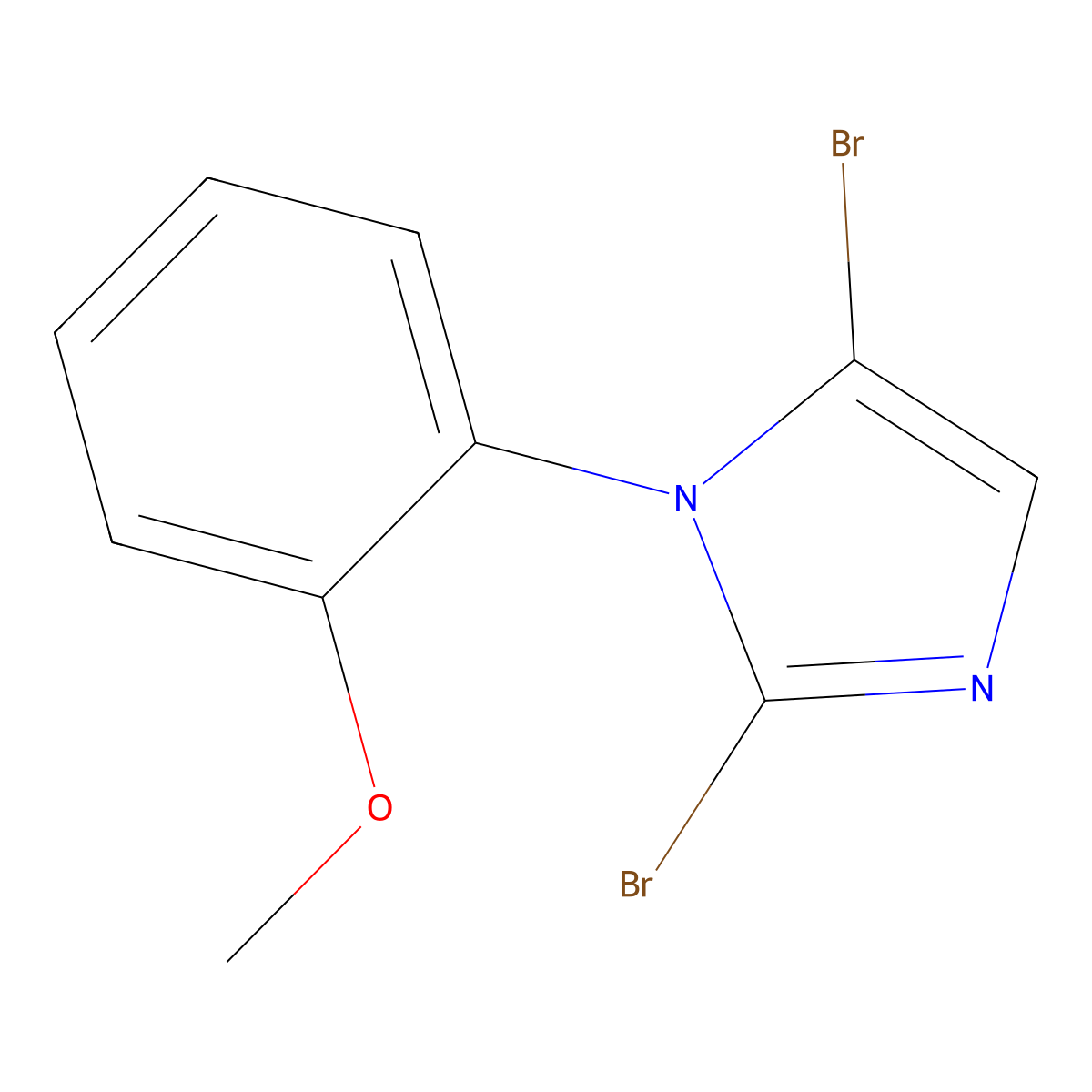 2,5-dibromo-1-(2-methoxyphenyl)-1H-imidazole molecular structure, CAS 2294944-93-5