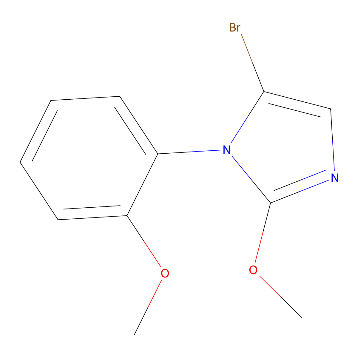 5-bromo-2-methoxy-1-(2-methoxyphenyl)-1H-imidazole molecular structure, CAS 2294945-04-1