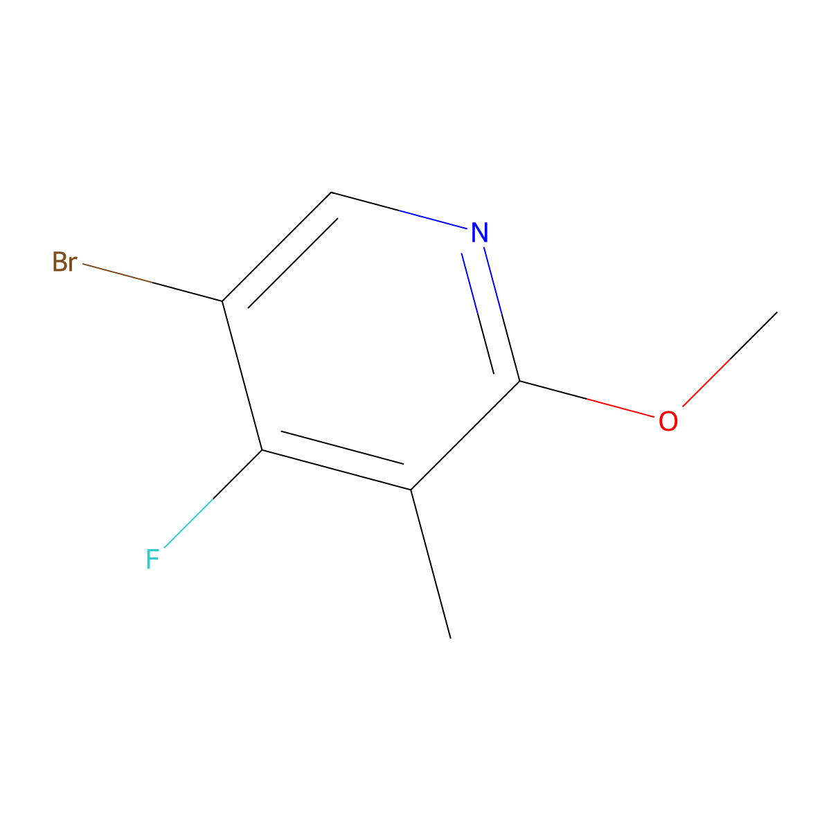 5-Bromo-4-fluoro-2-methoxy-3-methylpyridine molecular structure, CAS 2294945-14-3