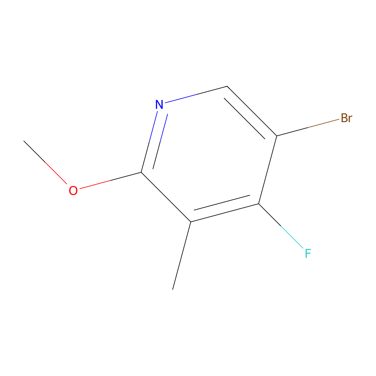 5-Bromo-4-fluoro-2-methoxy-3-methylpyridine molecular structure, CAS 2294945-14-3