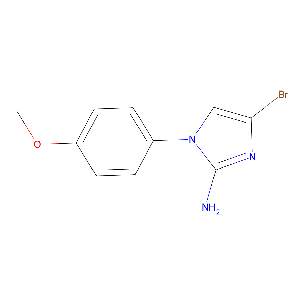 4-bromo-1-(4-methoxyphenyl)-1H-imidazol-2-amine molecular structure, CAS 2294945-22-3