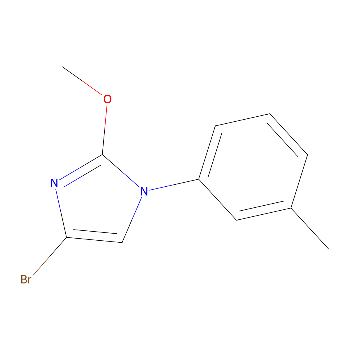 4-bromo-2-methoxy-1-(m-tolyl)-1H-imidazole molecular structure, CAS 2294945-30-3