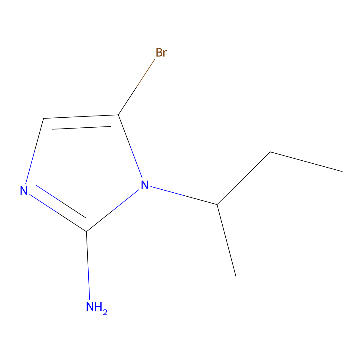 5-bromo-1-(sec-butyl)-1H-imidazol-2-amine molecular structure, CAS 2294945-41-6