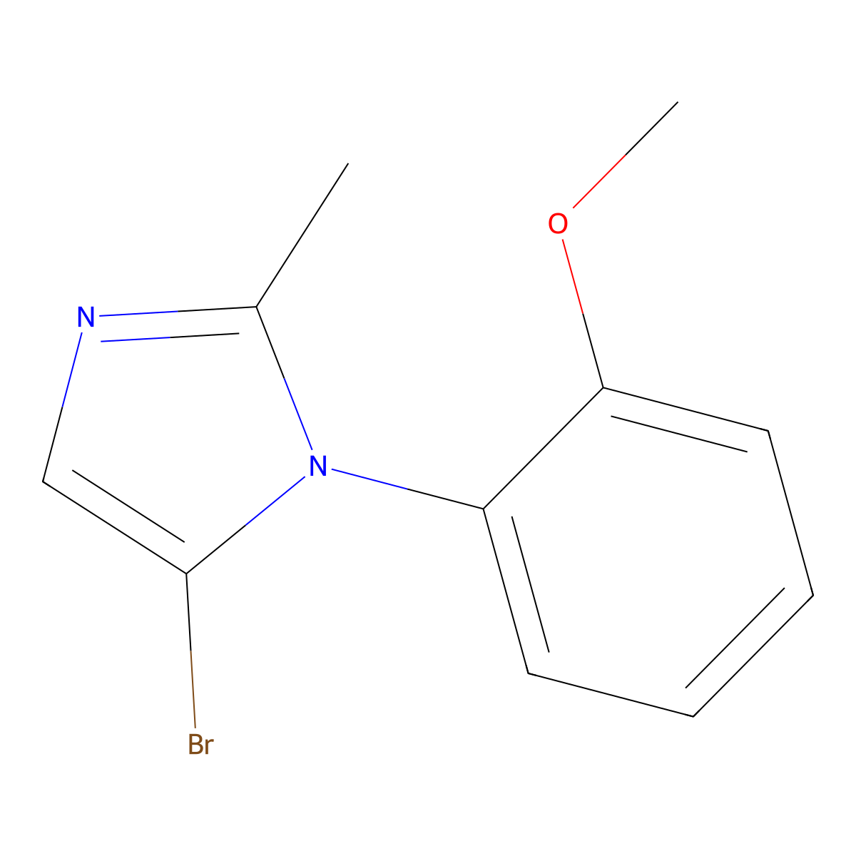 5-bromo-1-(2-methoxyphenyl)-2-methyl-1H-imidazole molecular structure, CAS 2294945-56-3